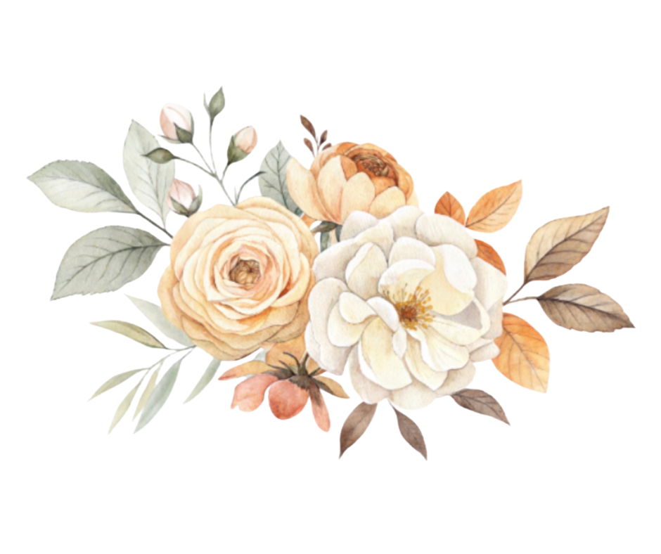 Soft Fall Floral & Pumpkin PNG Bundle – 7 Designs Digital Download