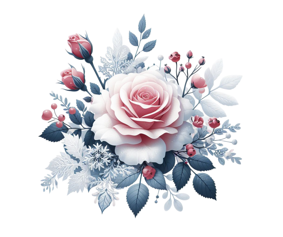 28-Piece Fall & Winter Rose Floral Sublimation Bundle