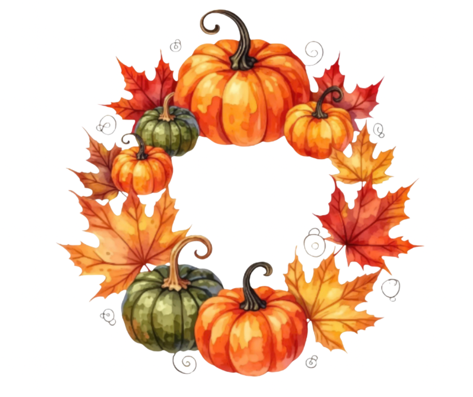 Fall Watercolor PNG Bundle – 7 Autumn Designs Digital Download