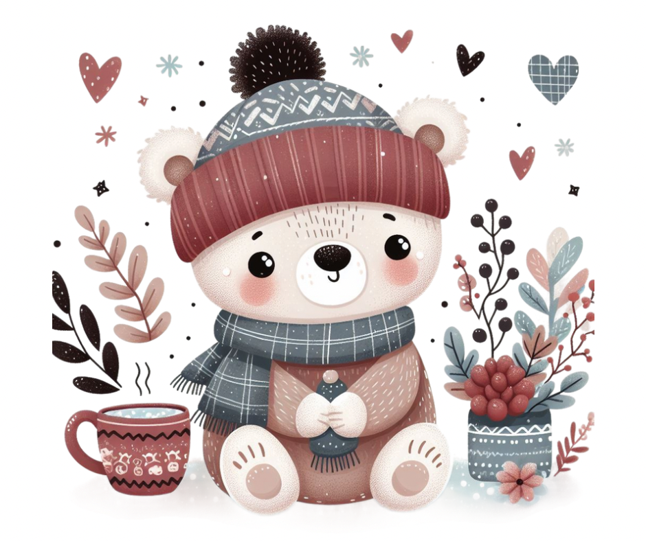Cozy Winter Bears 9 PNG Bundle – Digital Download
