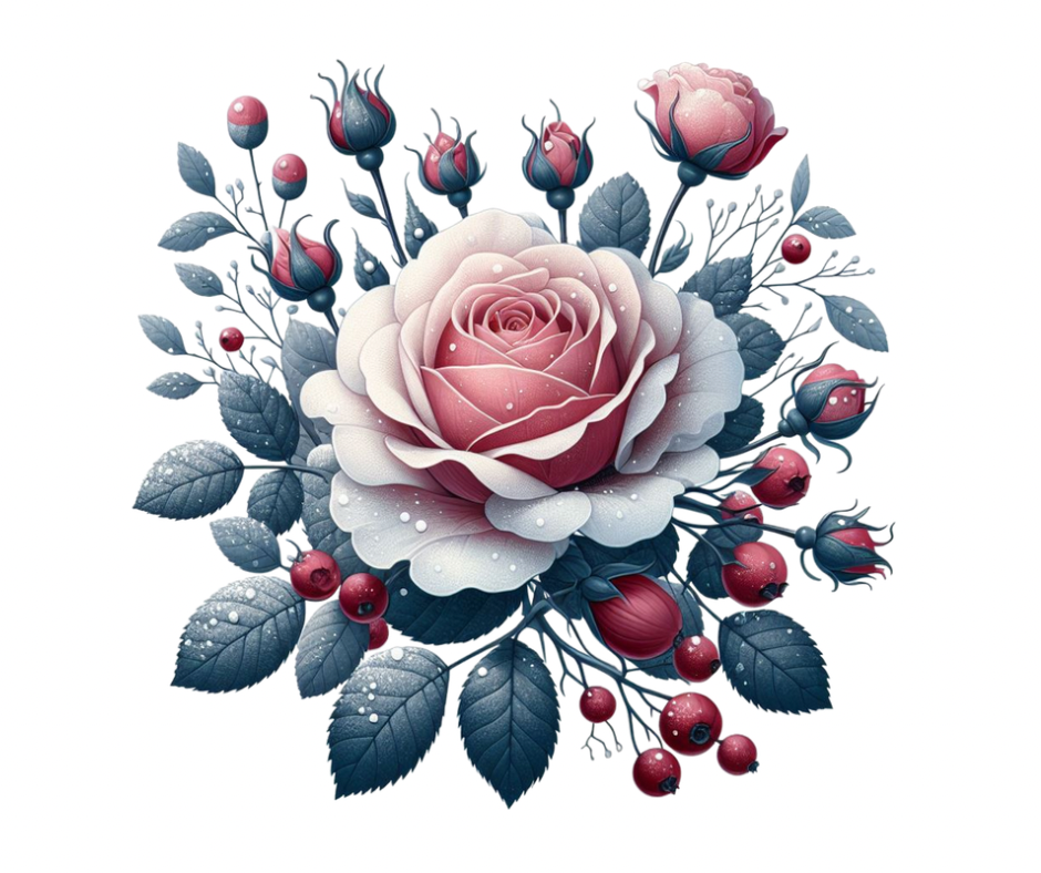 28-Piece Fall & Winter Rose Floral Sublimation Bundle