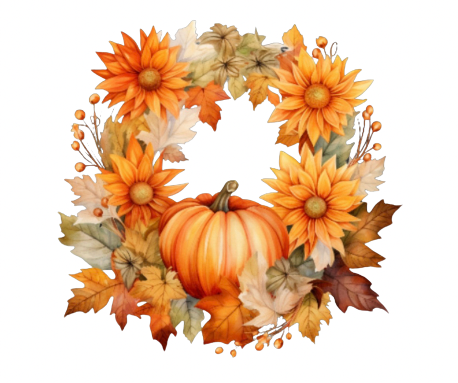 Fall Dahlia & Pumpkin PNG Bundle – 14 Designs Digital Download