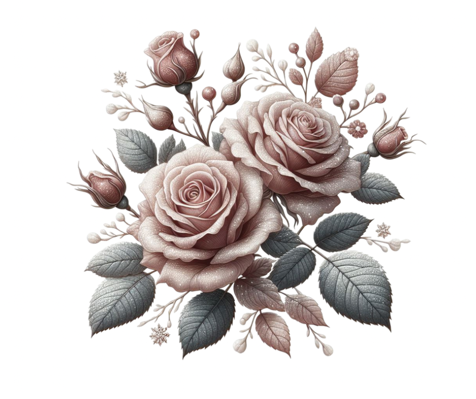 28-Piece Fall & Winter Rose Floral Sublimation Bundle