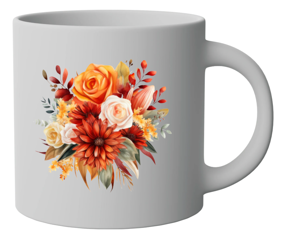 Fall Rose & Dahlia Bouquet PNG Digital Download