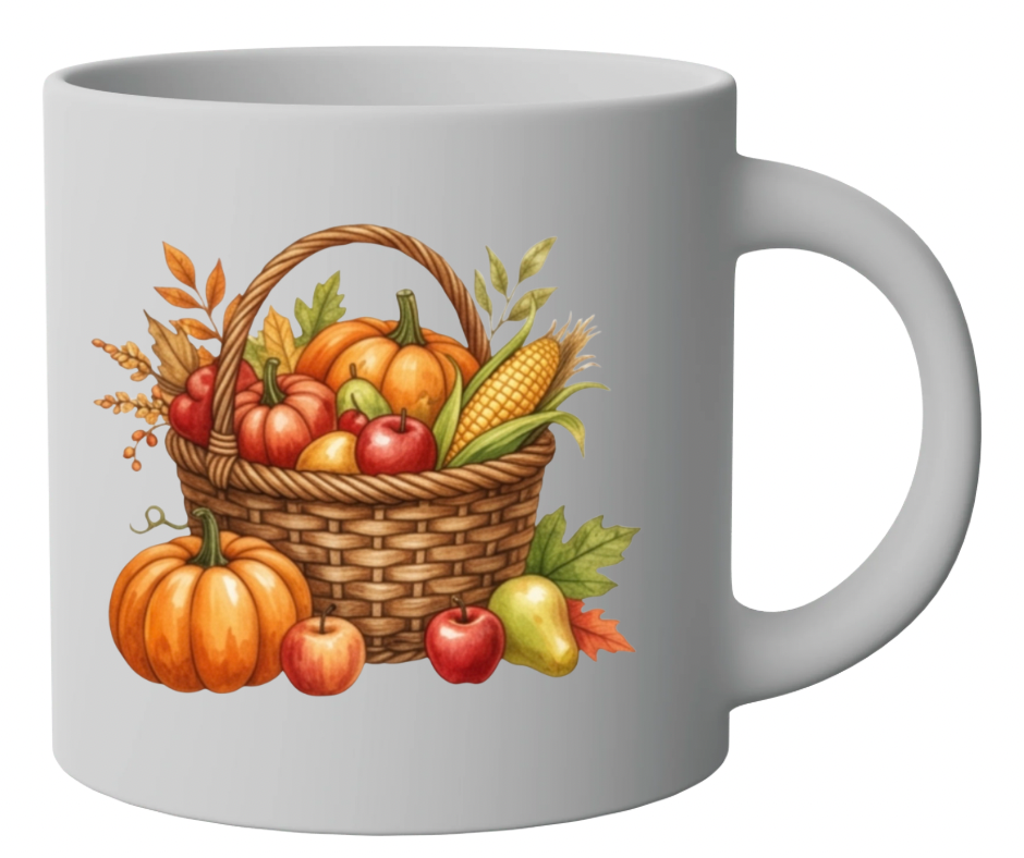 Fall Harvest Basket PNG Bundle – 4 Designs Digital Download
