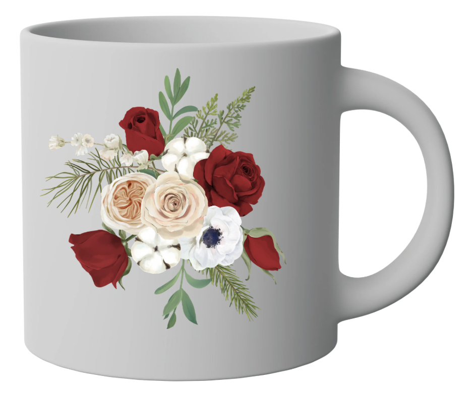 Red Rose Holiday Floral 6 Design Bundle