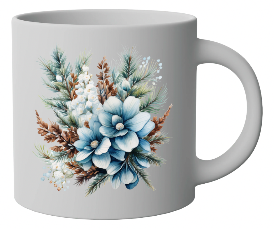 Blue Winter Floral 15 Design Bundle