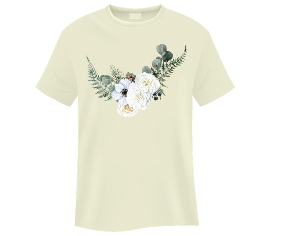 5-Piece Winter White Floral Sublimation Bundle
