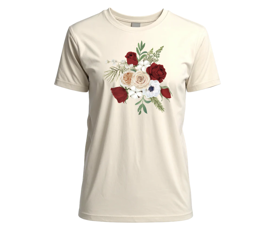 Red Rose Holiday Floral 6 Design Bundle