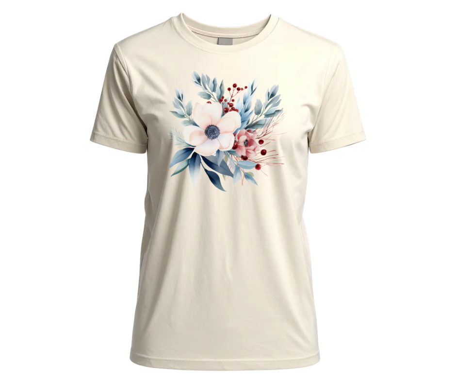 Blue Winter Floral Berry 6 Design Bundle