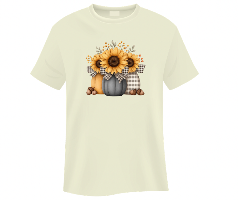 Fall Sunflower & Pumpkin Bundle – Watercolor Digital Download (5 PNG Files)