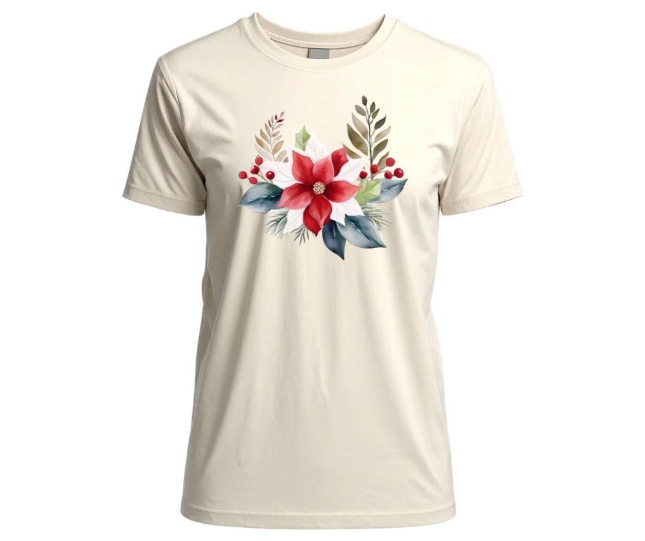 Classic Poinsettia Winter PNG Bundle – Digital Download