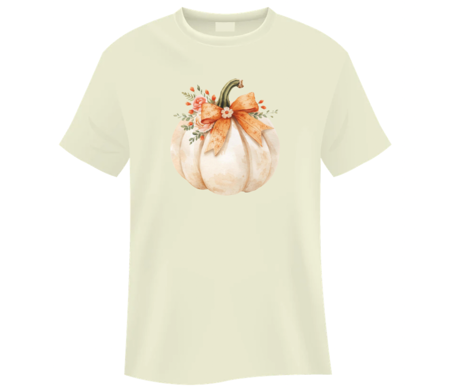Cream Pumpkin with Bow PNG Bundle – 3 Fall Designs Digital Download