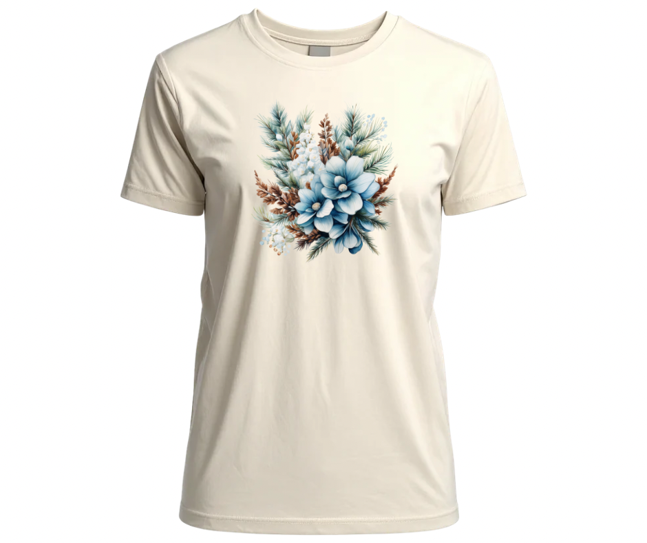 Blue Winter Floral 15 Design Bundle