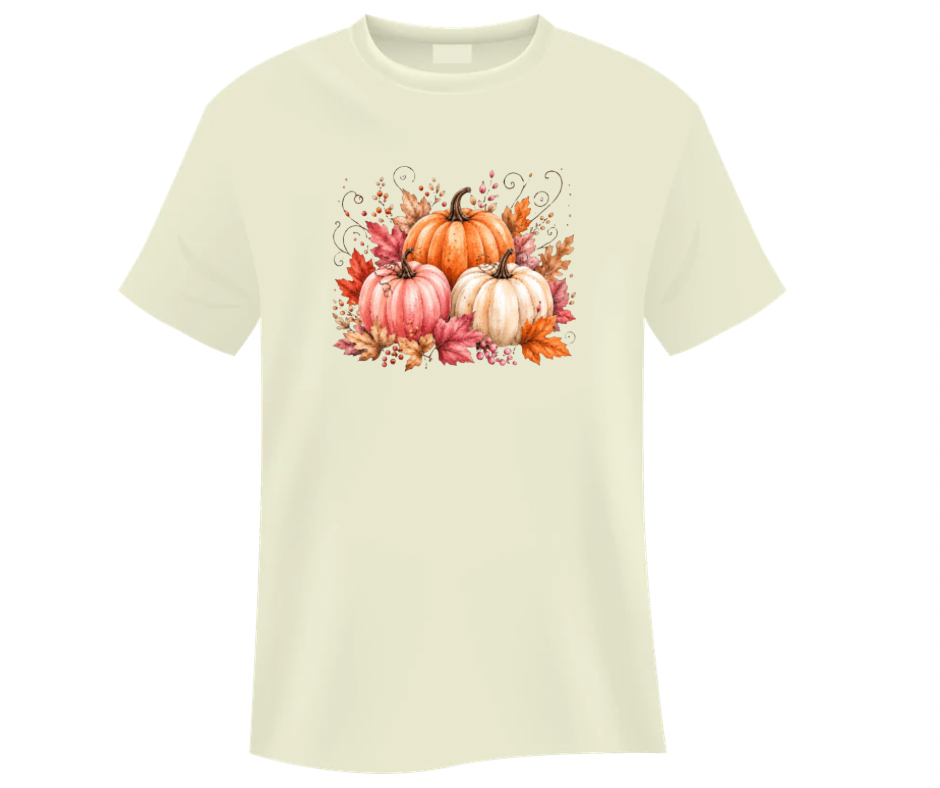Watercolor Pumpkin Trio PNG Digital Download – Fall Autumn Design
