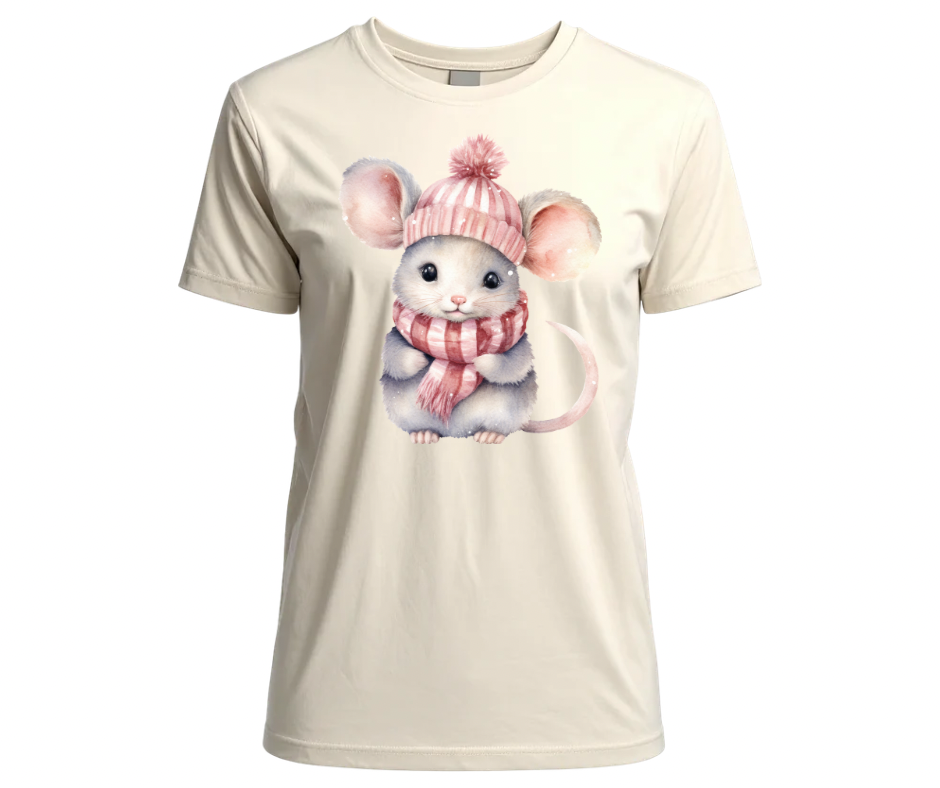 Cozy Winter Mouse PNG Digital Download
