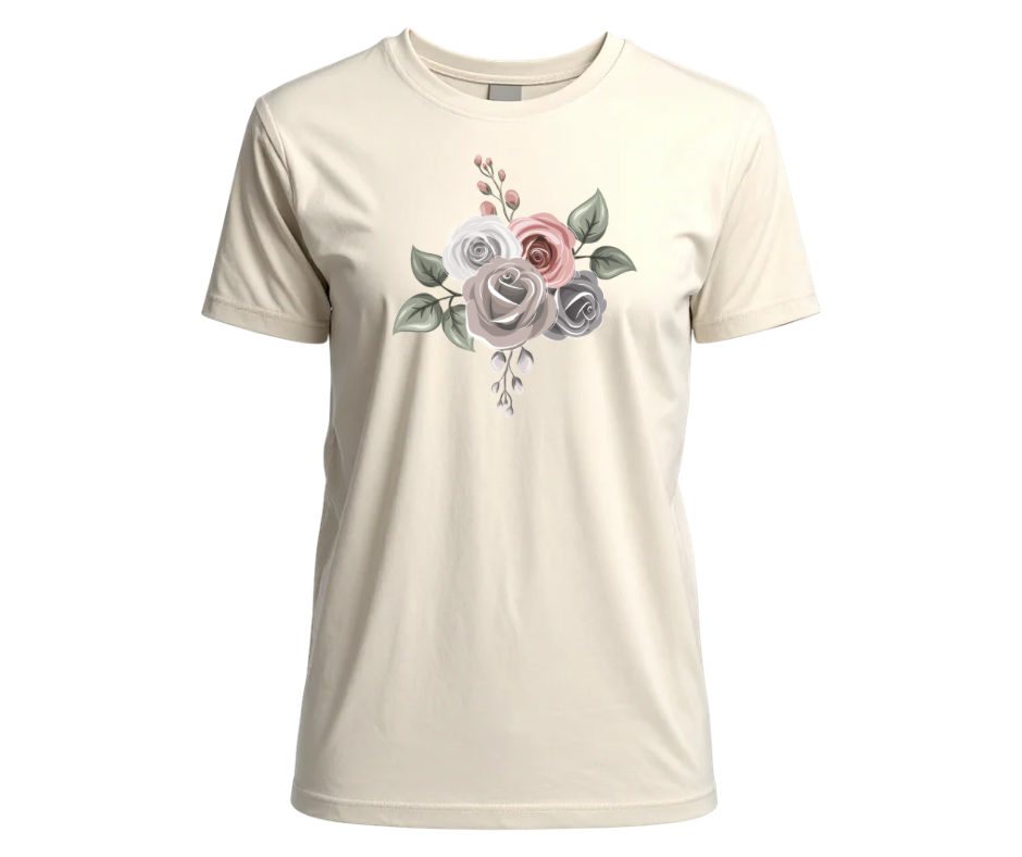 Neutral Rose Floral 3 Design Bundle