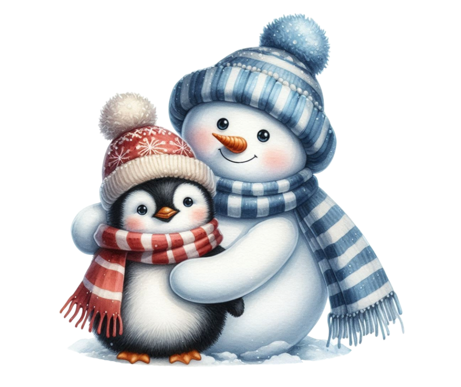 14-Piece Snowman PNG Bundle | Winter Digital Download