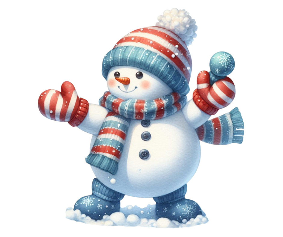 14-Piece Snowman PNG Bundle | Winter Digital Download