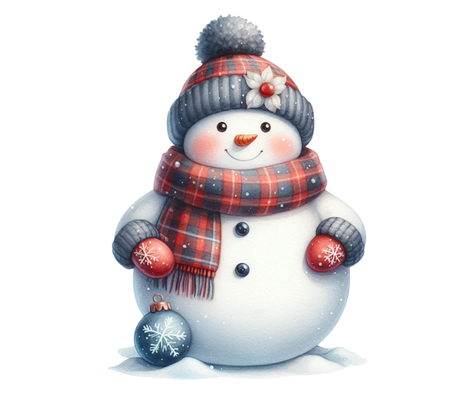 14-Piece Snowman PNG Bundle | Winter Digital Download