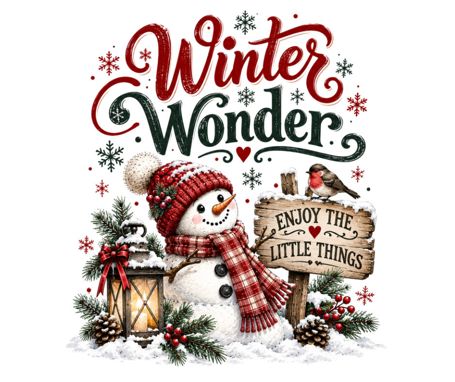 Winter Wonder Snowman PNG – Digital Download
