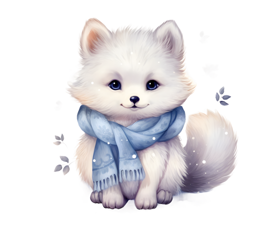 9-Piece Arctic Animal Friends PNG Bundle | Winter Download