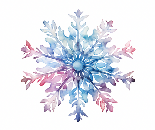 Winter Snowflake Collection – 5 PNG Digital Downloads