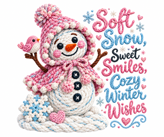 Soft Snow, Sweet Smiles, Cozy Winter Wishes PNG – Digital Download