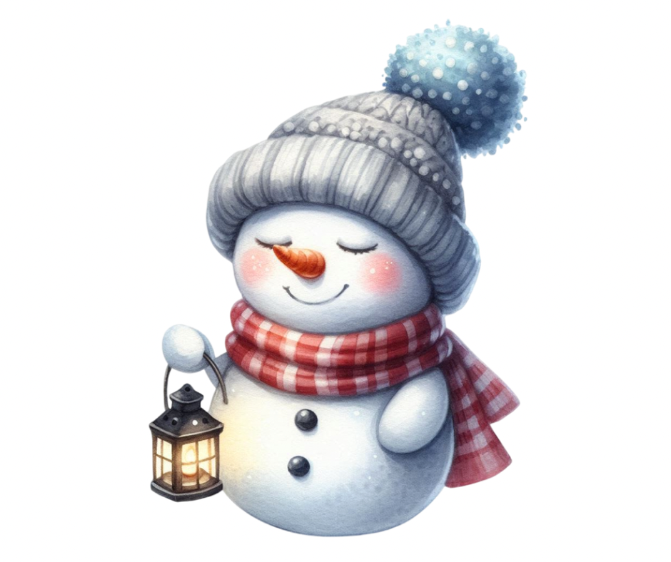 14-Piece Snowman PNG Bundle | Winter Digital Download