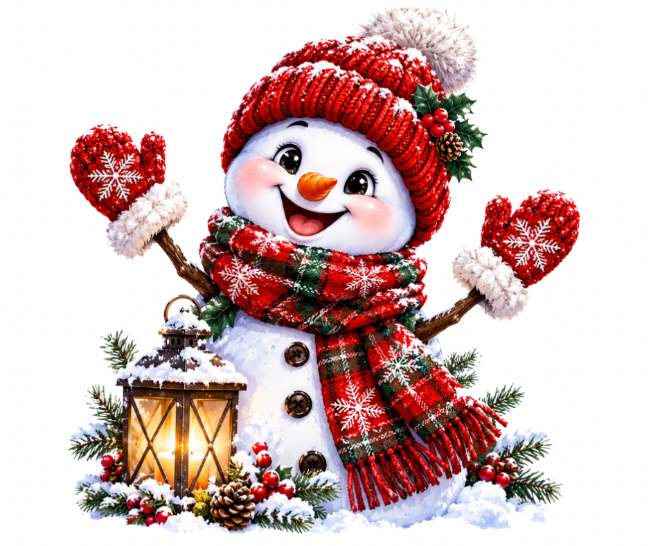 Jolly Snowman Duo PNG – 2 Design Bundle – Digital Download