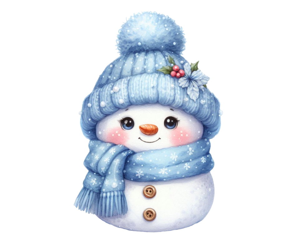 14-Piece Snowman PNG Bundle | Winter Digital Download