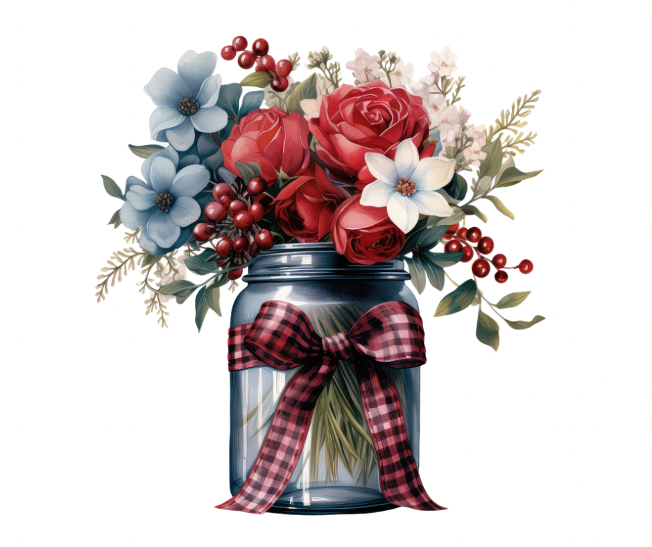 12-Piece Winter Floral PNG Bundle | Digital Download