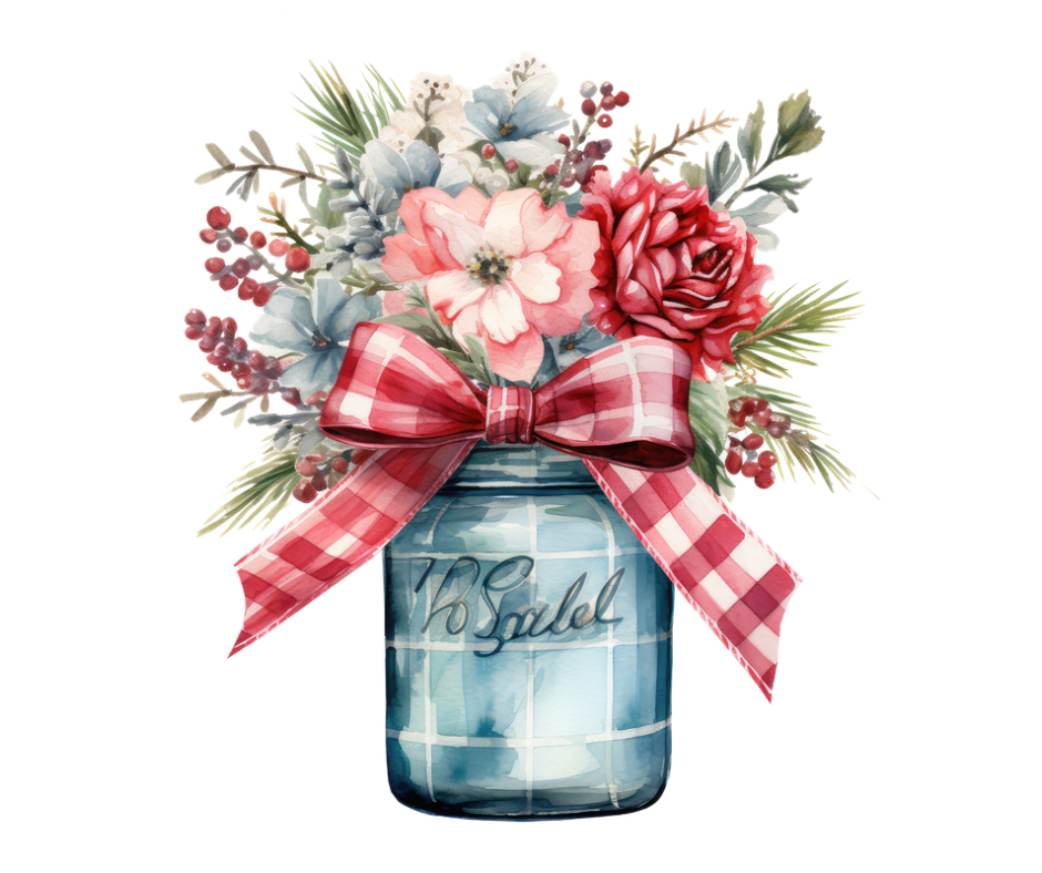 12-Piece Winter Floral PNG Bundle | Digital Download