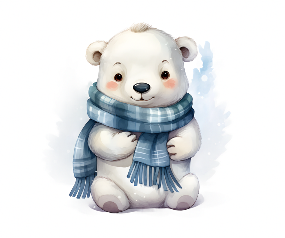 9-Piece Arctic Animal Friends PNG Bundle | Winter Download