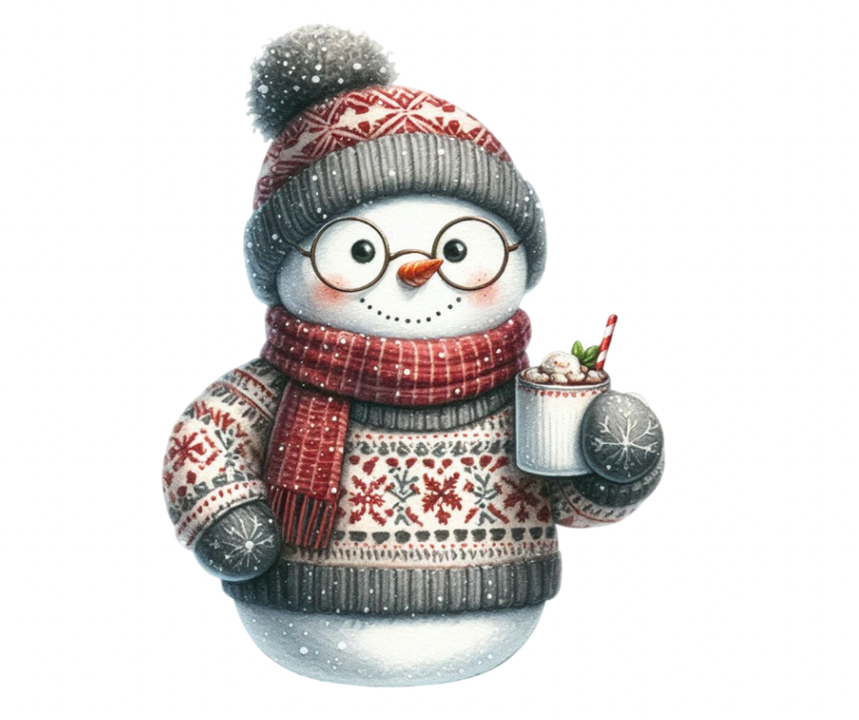 14-Piece Snowman PNG Bundle | Winter Digital Download