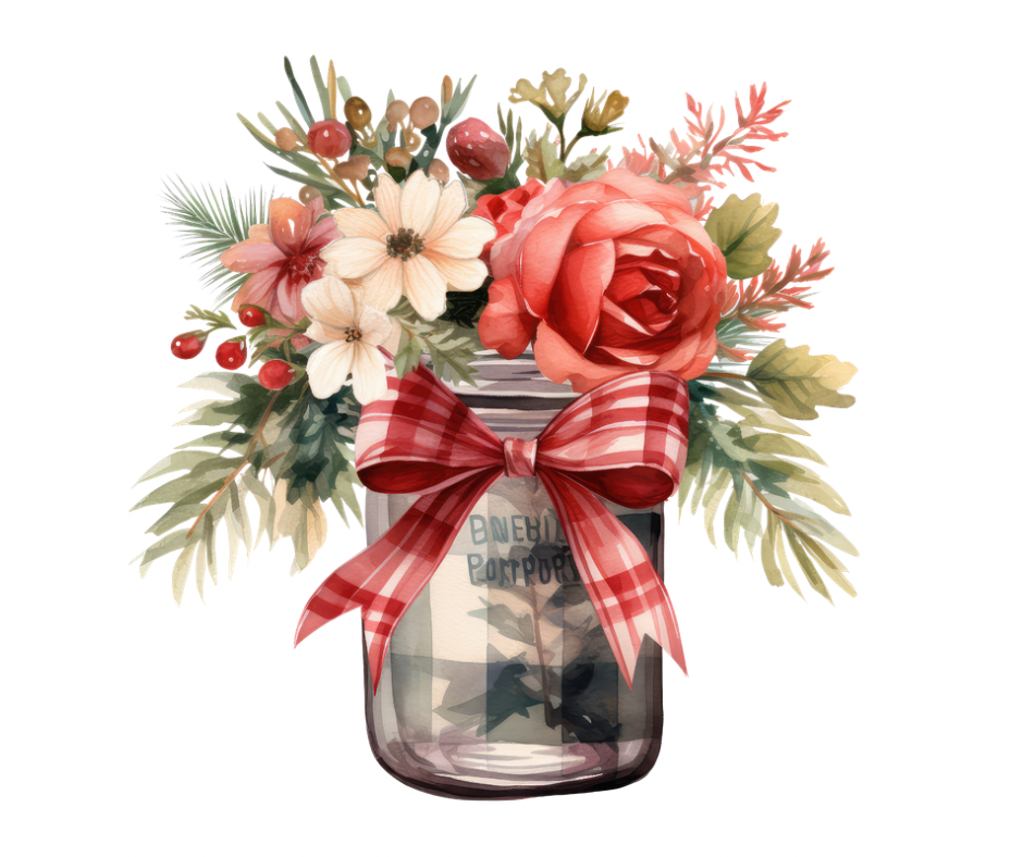 12-Piece Winter Floral PNG Bundle | Digital Download
