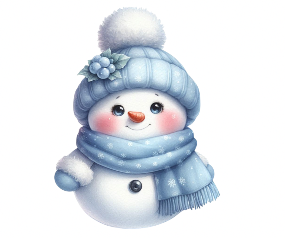 14-Piece Snowman PNG Bundle | Winter Digital Download