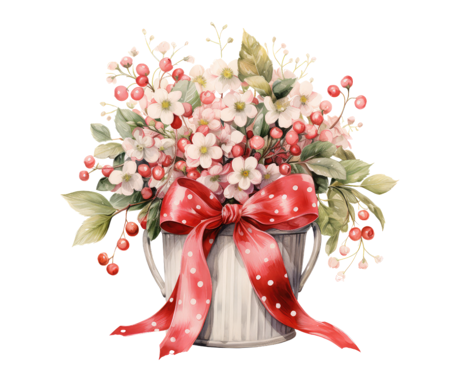 12-Piece Winter Floral PNG Bundle | Digital Download