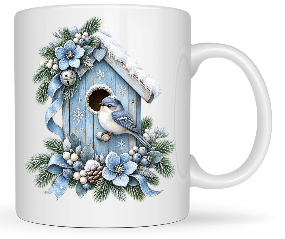 Winter Blue Rose & White Floral Bundle – 6 PNG Digital Downloads