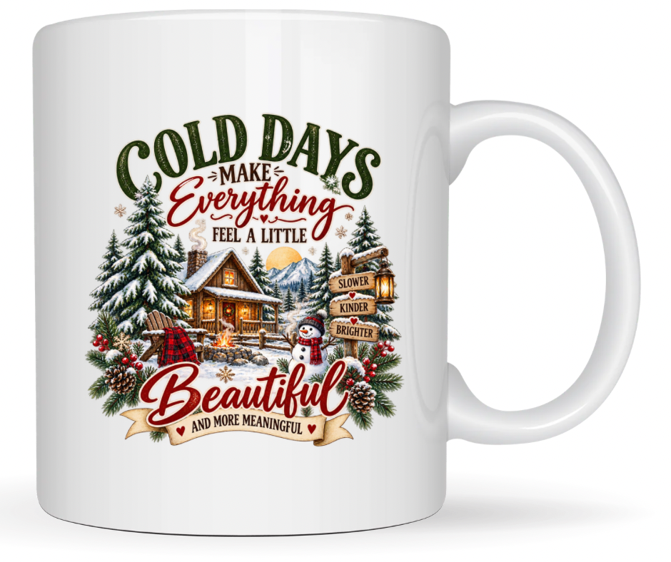 Cold Days Winter Saying – Single PNG Digital Download