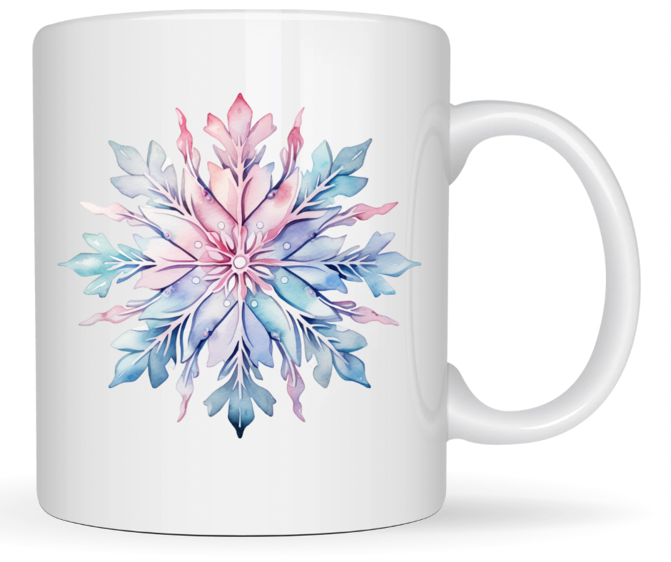 Winter Snowflake Collection – 5 PNG Digital Downloads