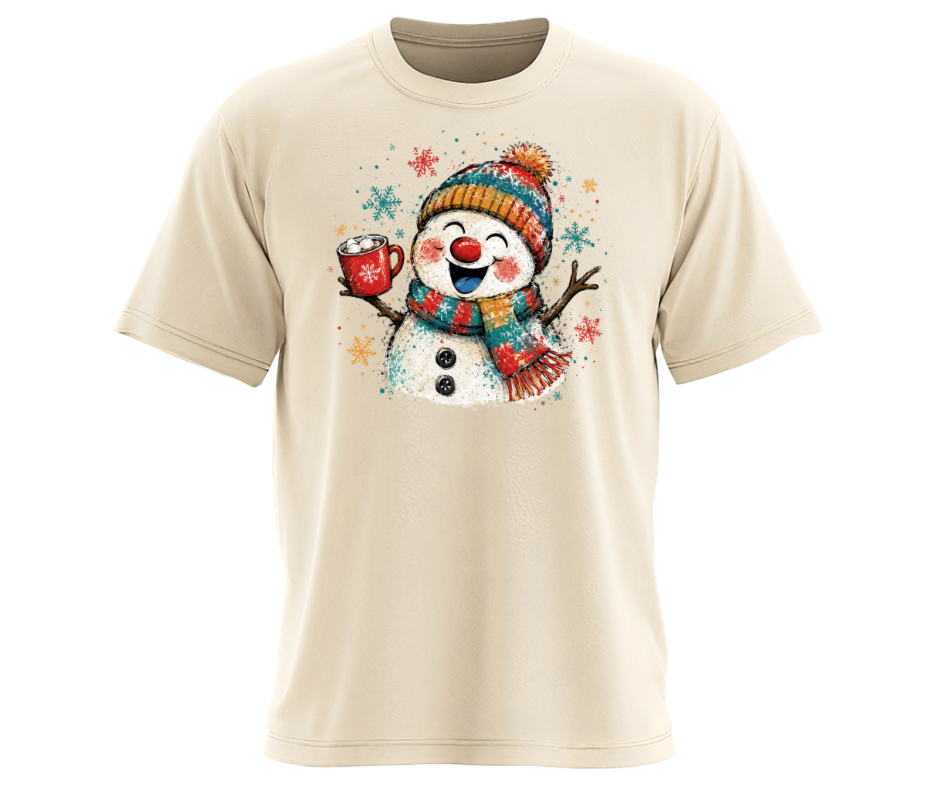 Happy Snowman Hot Cocoa PNG – Digital Download