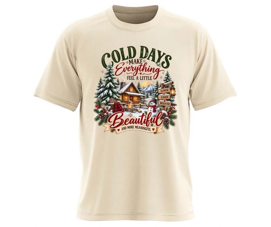 Cold Days Winter Saying – Single PNG Digital Download