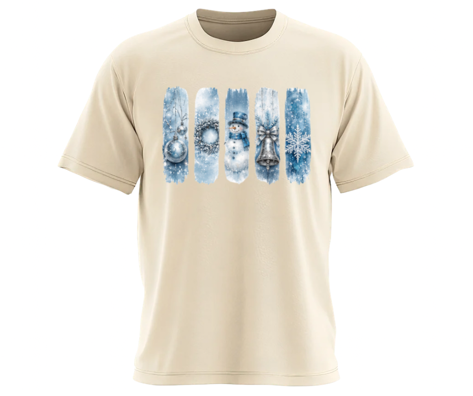 Blue Watercolor Winter PNG | Snowman & Snowflake Download