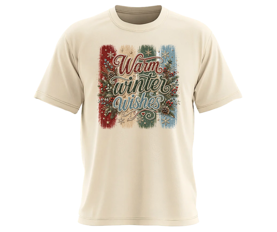 Warm Winter Wishes PNG | Rustic Digital Download