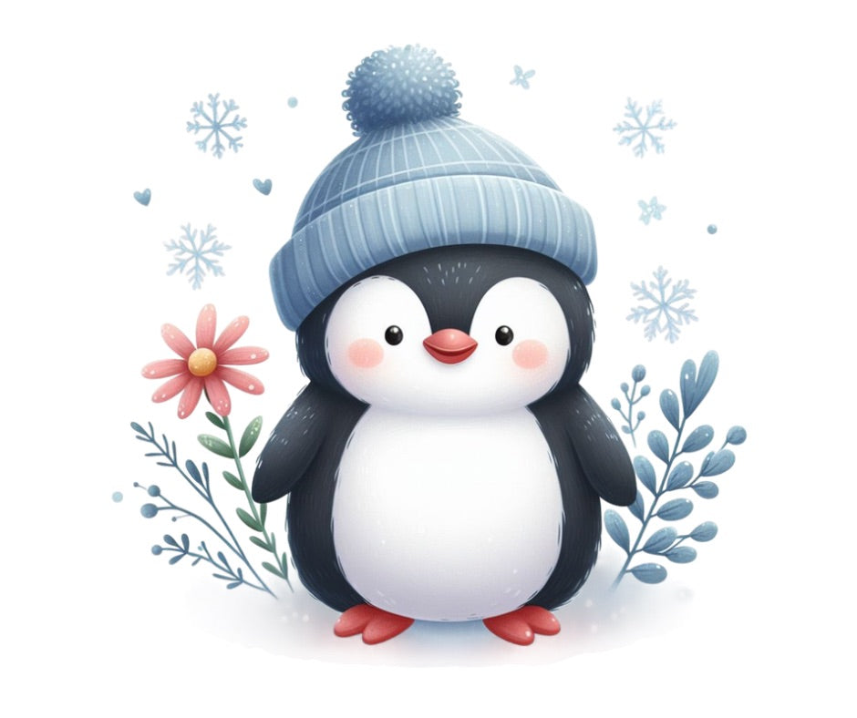 Cozy Winter Penguin Bundle – 9pc Design Digital Download