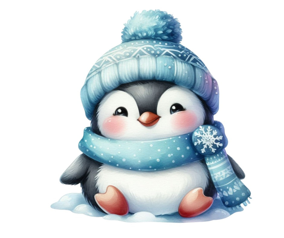 Cozy Winter Penguin Bundle – 9pc Design Digital Download
