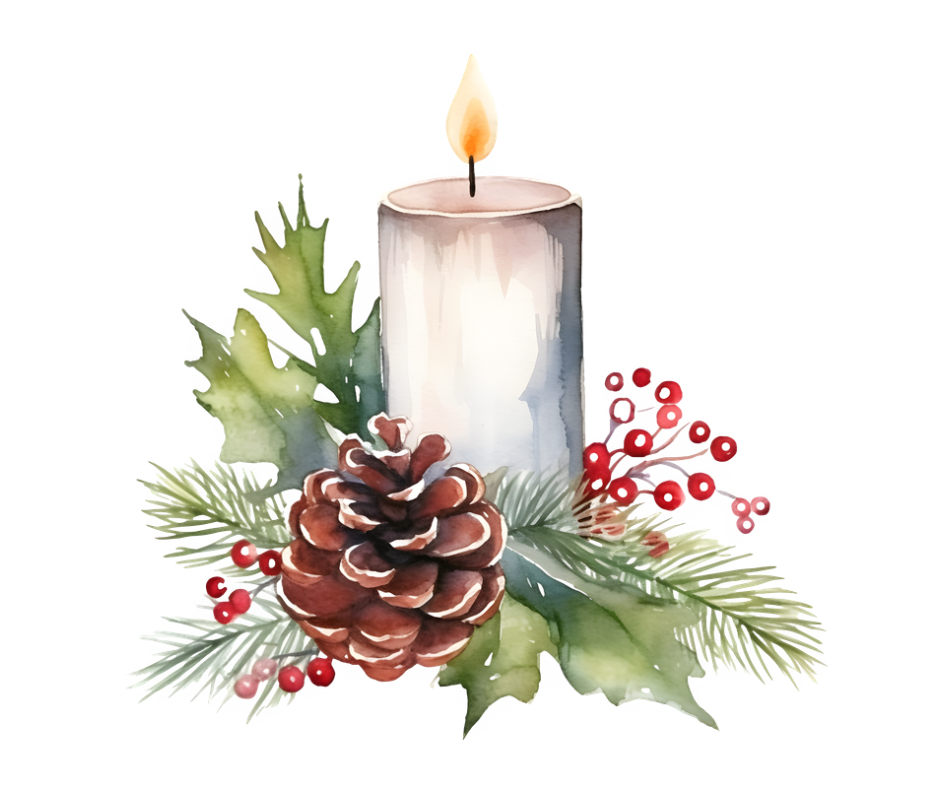 Cozy Pinecone & Candle Winter 5pc Bundle – Digital Download