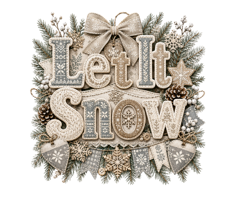 Let It Snow Neutral Winter Design