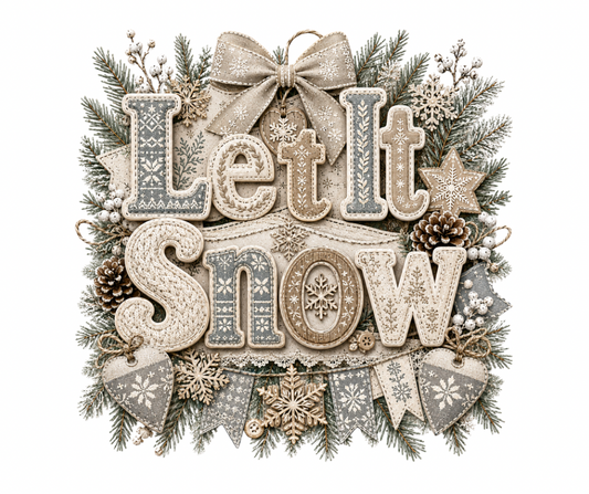 Let It Snow Neutral Winter Design